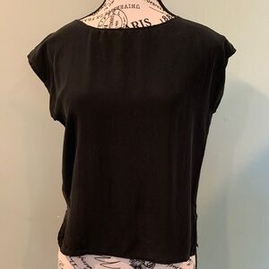 Royal Silk Sleeveless Black Blouse Top Shell Women’s Small Petite